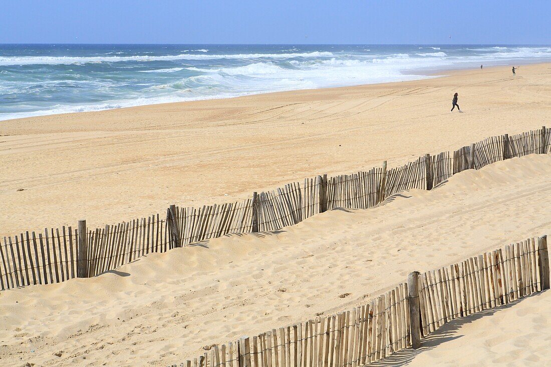 France, Landes, Maremne region, Silver coast, Soorts Hossegor, beach on the Atlantic coast