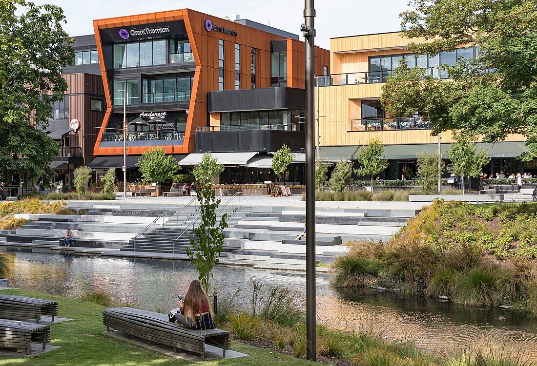 Neuseeland, Südinsel, Region Canterbury, Christchurch, zweitgrößte Stadt des Landes, der Fluss Avon