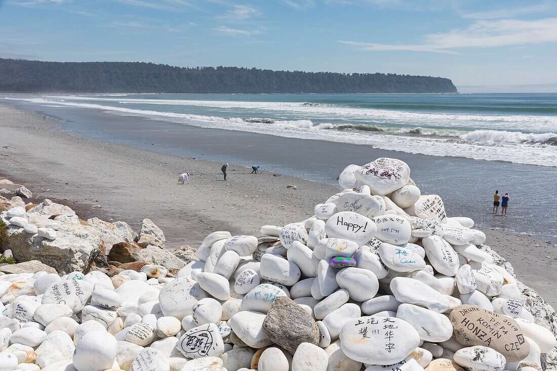 New Zealand, South Island, West Coast region, west coast between Haast and Greymouth and the Tasman sea