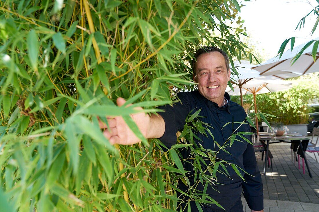 France, Haute Garonne, Castanet Tolosan, Table Merville, restaurant, Thierry Merville, Michelin starred chef, godfather of the Encyclopedia of Fruits and Vegetables in Occitanie