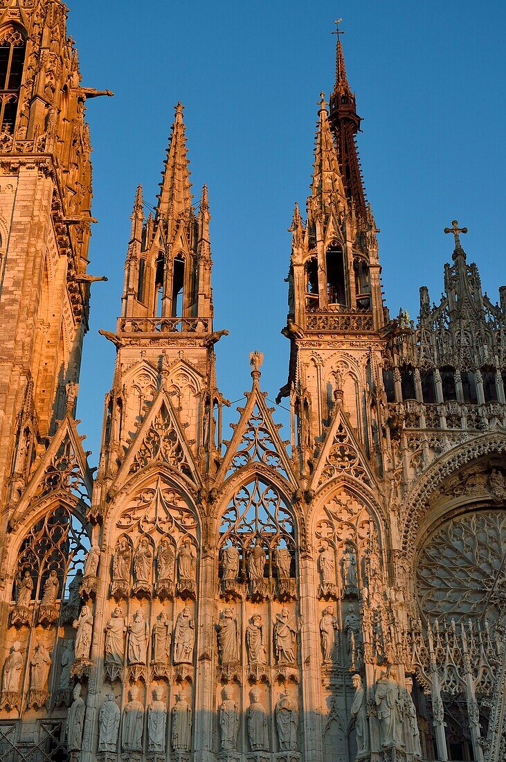 Frankreich, Seine Maritime, Rouen, Südfassade der Kathedrale Notre-Dame de Rouen