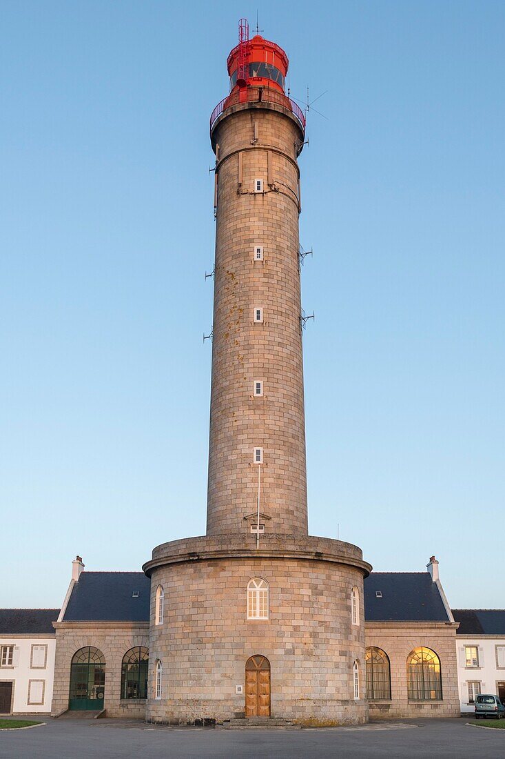 France, Morbihan, Belle-Ile island, Bangor, the lighthouse of Goulphar or big lighthouse of Kervilahouen