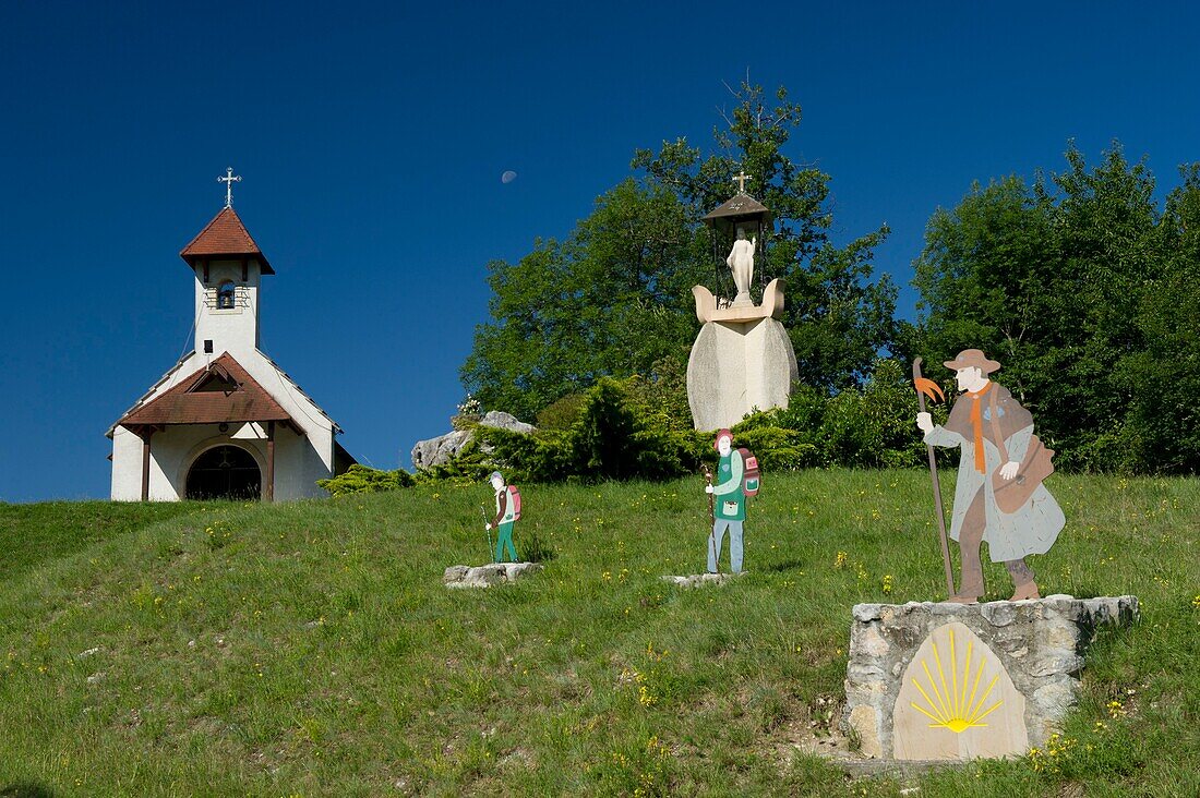 France, Savoie, before Savoyard country, Jongieux, the chapel Saint Romain on the way to Compostela