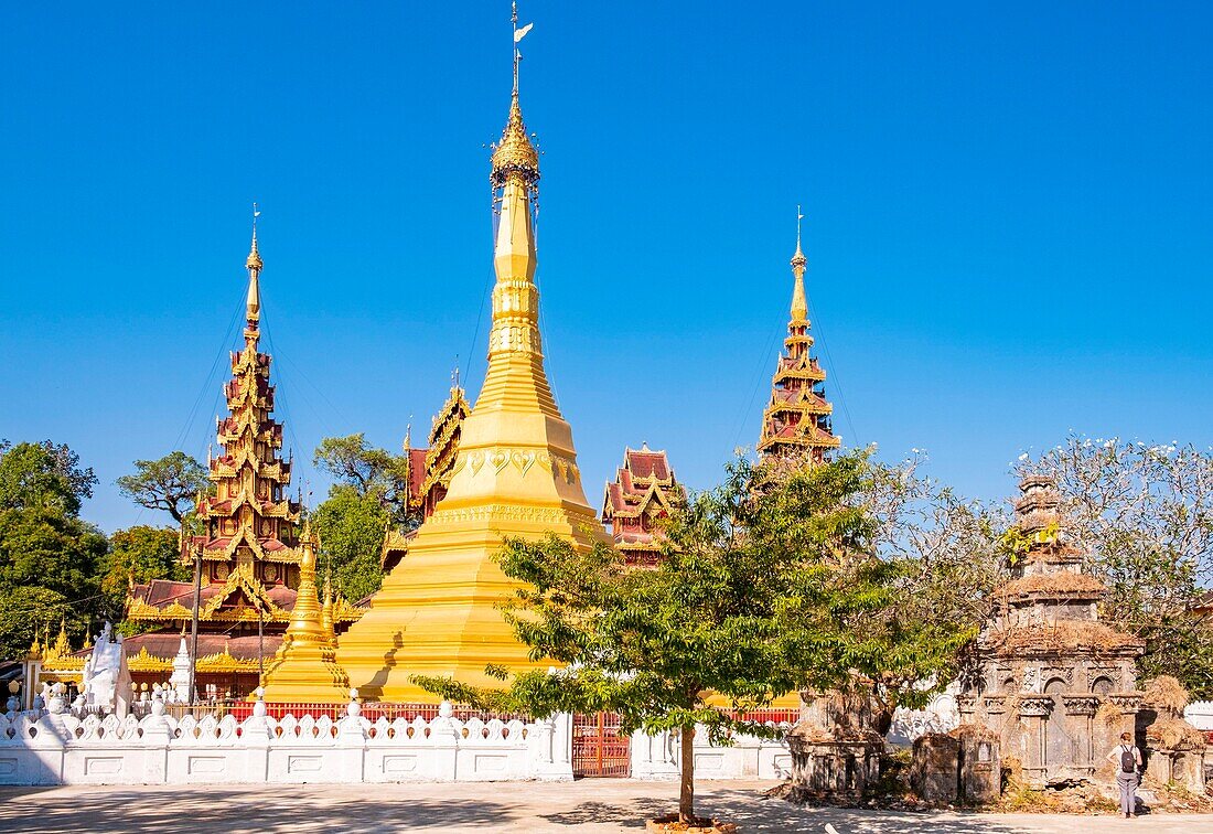 Myanmar (Burma), Staat Mon, Umgebung von Mawlamyaine, Kloster U Na Auk, spätes 19.