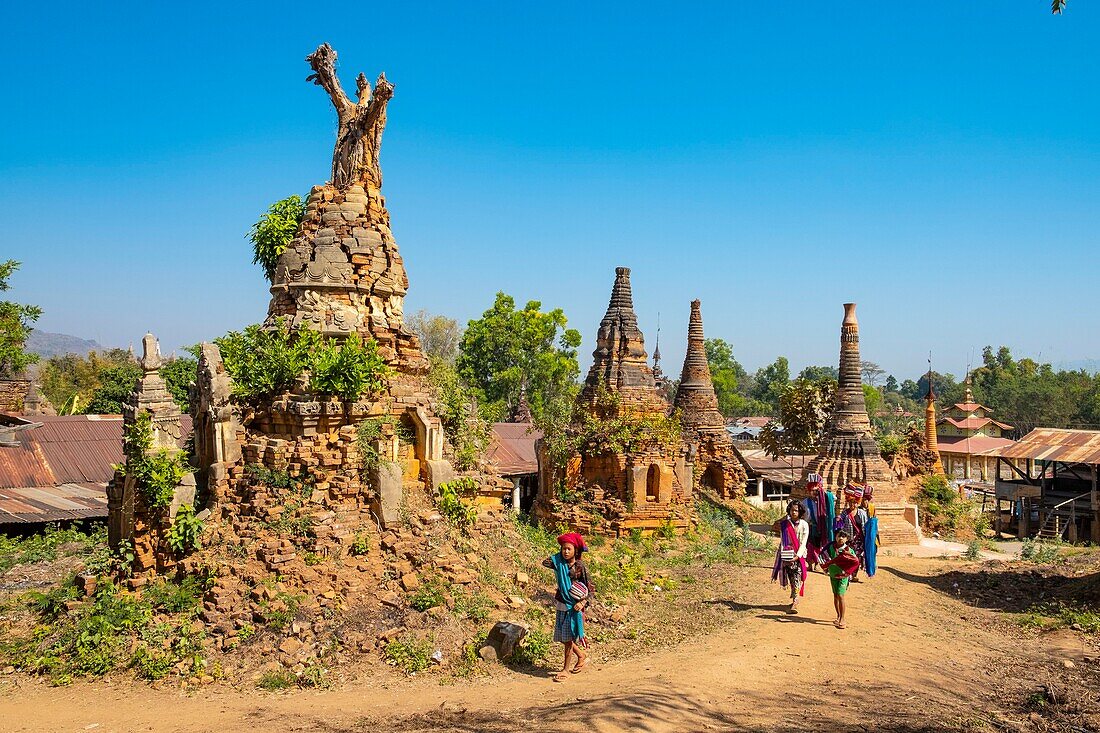 Myanmar (Burma), Shan-Staat, Inle-See, In Dein oder Inthein, archäologische Stätte Nyaung Ohak