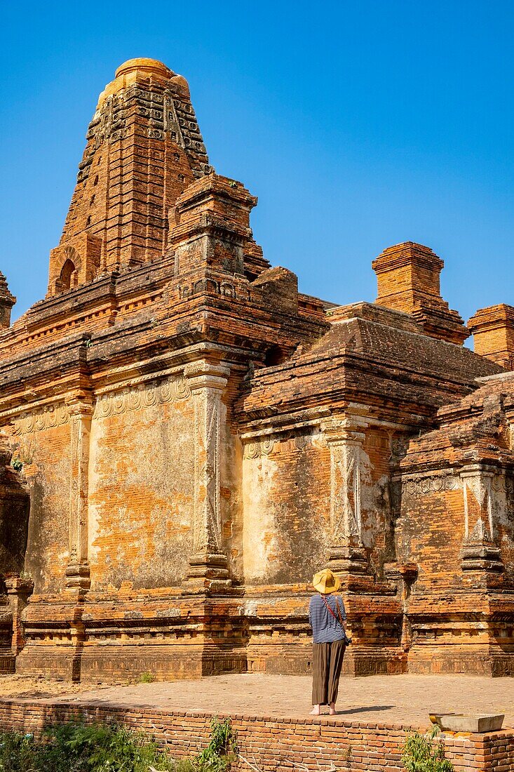 Myanmar (Burma), Region Mandalay, buddhistische Ausgrabungsstätte von Bagan, von der UNESCO zum Weltkulturerbe erklärt, Wetkyi In Gubyaukgyi-Tempel