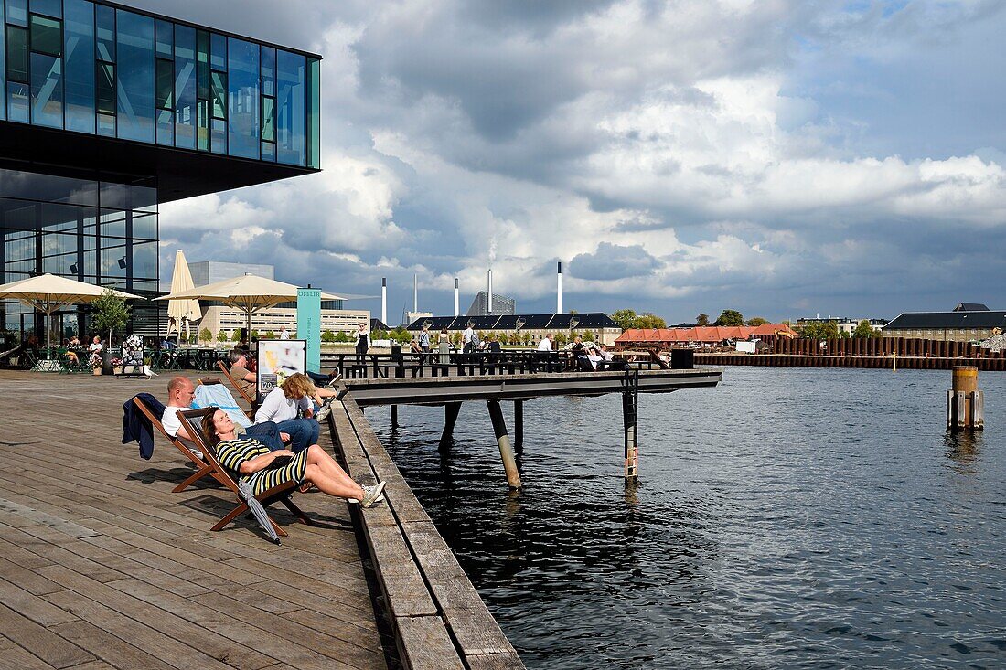 Denmark, Zealand, Copenhagen, Frederiksstaden neighbourhood waterfront, the Royal Danish Playhouse (Skuespilhuset)