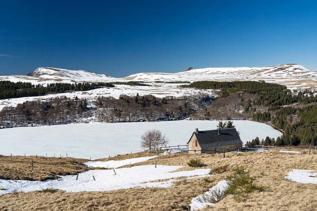 France, Puy de Dome, Mont Dore, Regional Natural Park of the Auvergne Volcanoes, Monts Dore, Guery lake