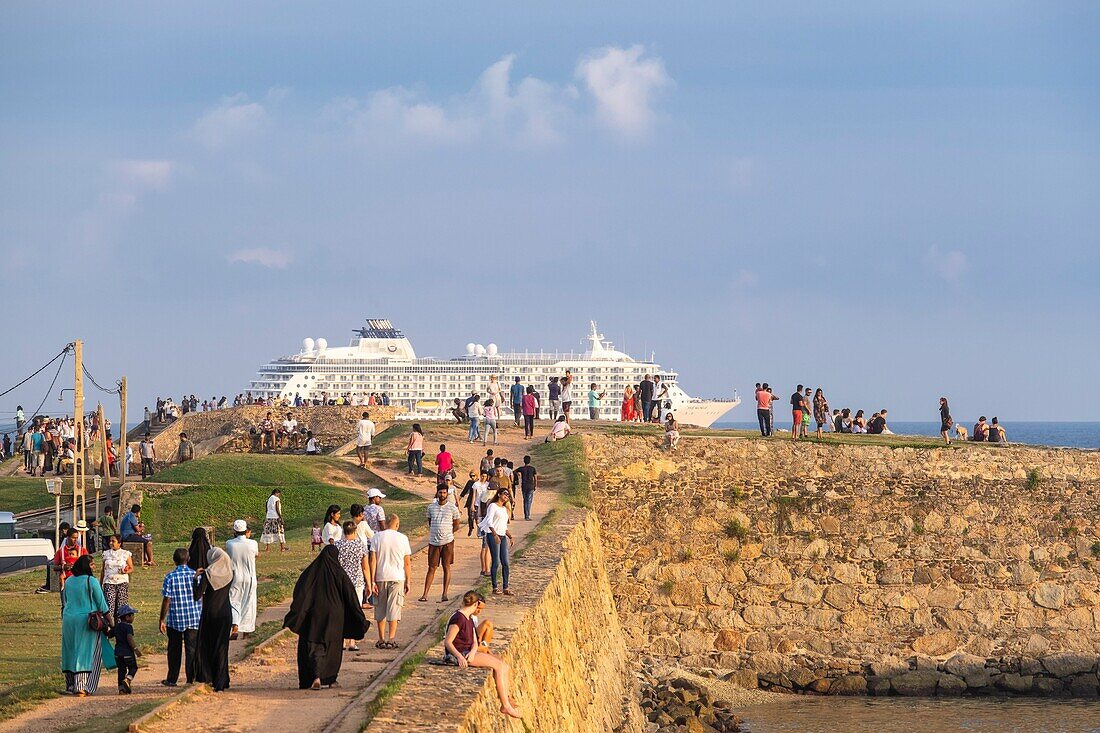 Sri Lanka, Südprovinz, Galle, Galle Fort oder Dutch Fort, von der UNESCO zum Weltkulturerbe erklärt, die Festungsmauern