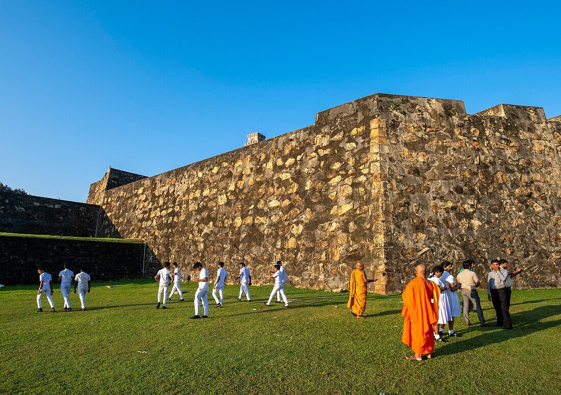 Sri Lanka, Südprovinz, Galle, Galle Fort oder Dutch Fort, von der UNESCO zum Weltkulturerbe erklärt, die Festungsmauern