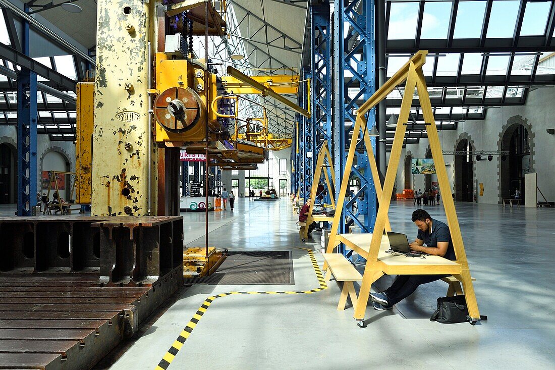 France, Finistere, Brest, Capucins eco-district, the Ateliers, former mechanical workshops of the Arsenal