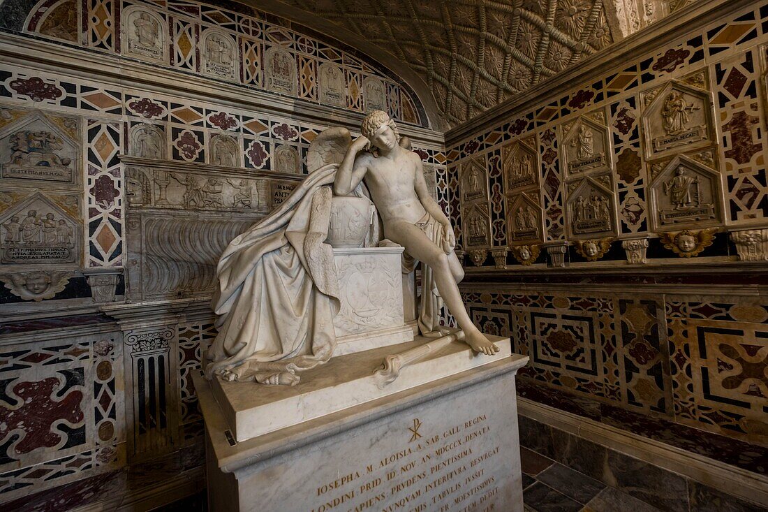 Italy, Sardinia, Cagliari, high city, Santa Maria cathedral, from the 13th century, royal crypt