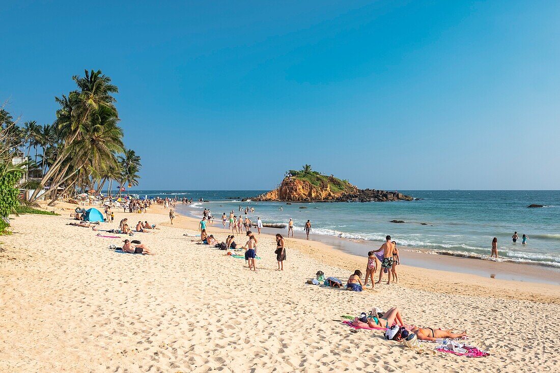 Sri Lanka, Southern province, Mirissa, Mirissa beach and Parrot Rock