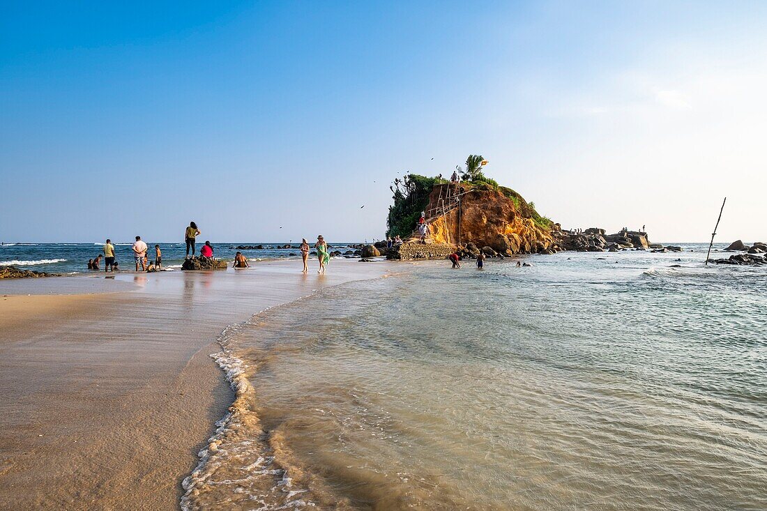 Sri Lanka, Southern province, Mirissa, Mirissa beach and Parrot Rock