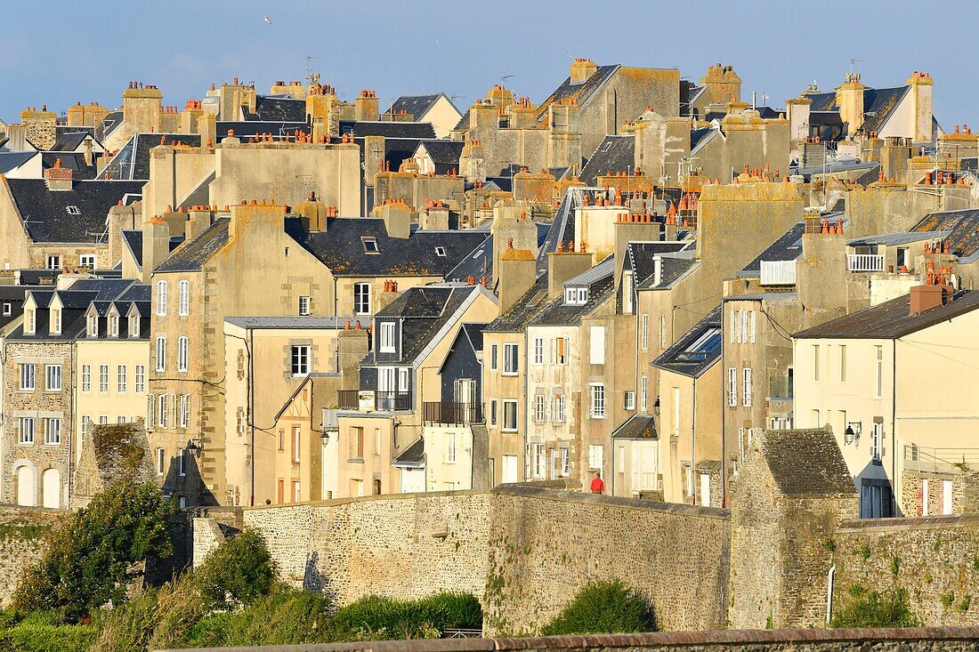 Frankreich, Manche, Cotentin, Granville, die Oberstadt auf einer felsigen Landzunge an der östlichen Spitze der Bucht von Mont Saint Michel