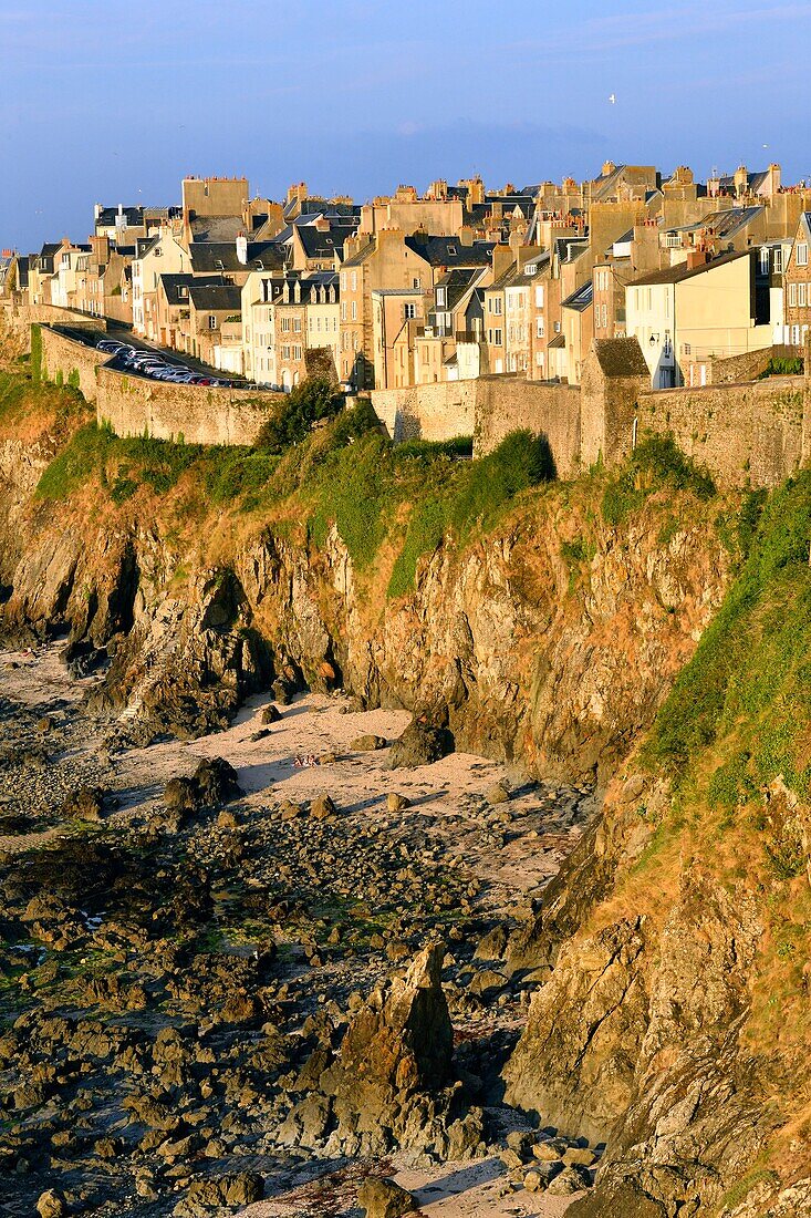 Frankreich, Manche, Cotentin, Granville, die Oberstadt auf einer felsigen Landzunge an der östlichen Spitze der Bucht von Mont Saint Michel