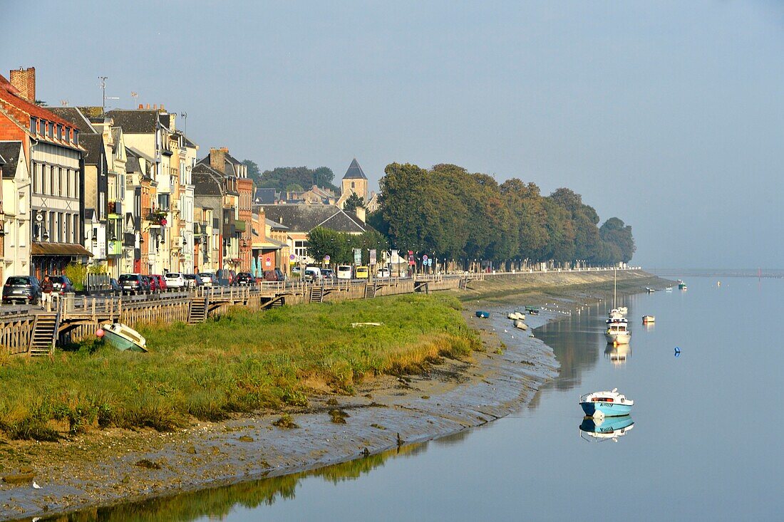 France, Somme, Baie de Somme, Saint Valery sur Somme, mouth of the Somme Bay, docks