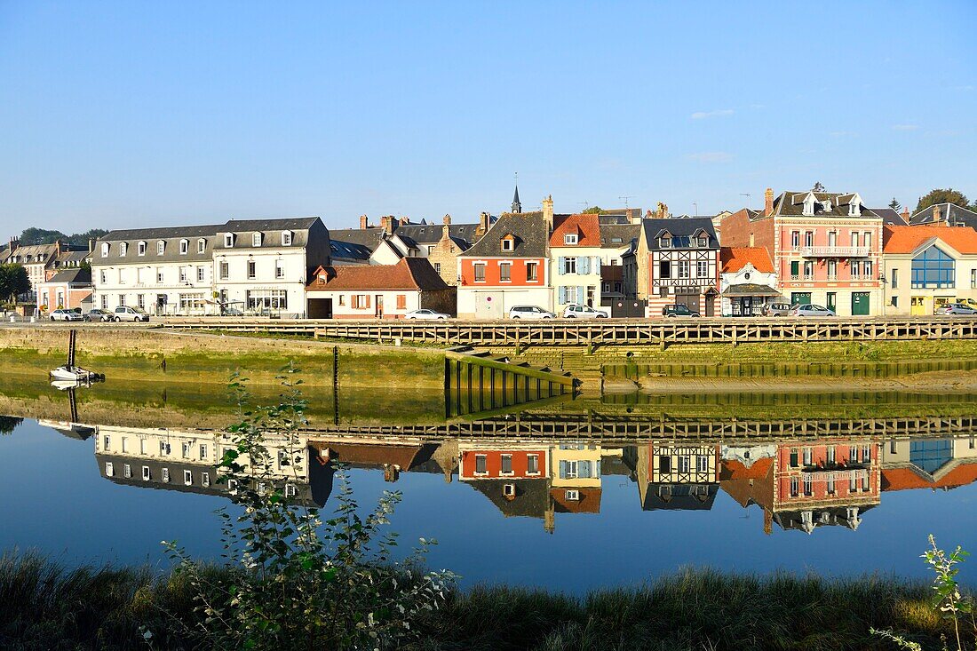 Frankreich, Somme, Baie de Somme, Saint Valery sur Somme, Mündung der Somme-Bucht, Docks