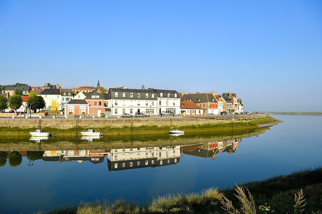 France, Somme, Baie de Somme, Saint Valery sur Somme, mouth of the Somme Bay, docks