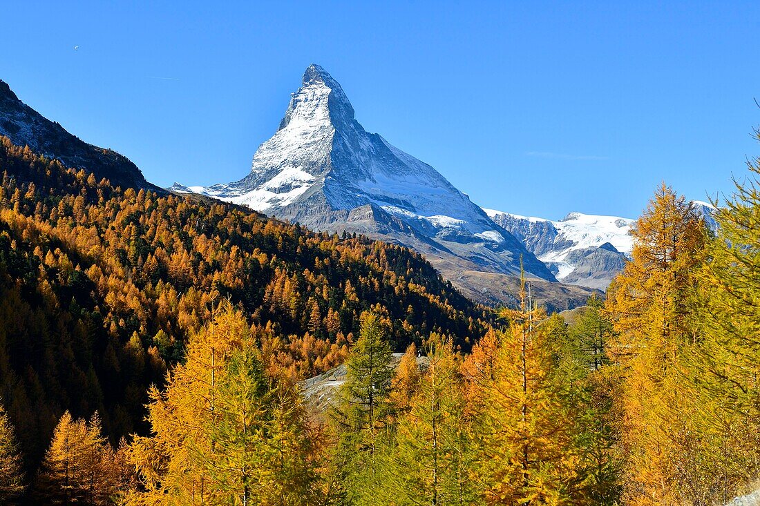 Schweiz, Kanton Wallis, Zermatt, das Matterhorn (4478m)