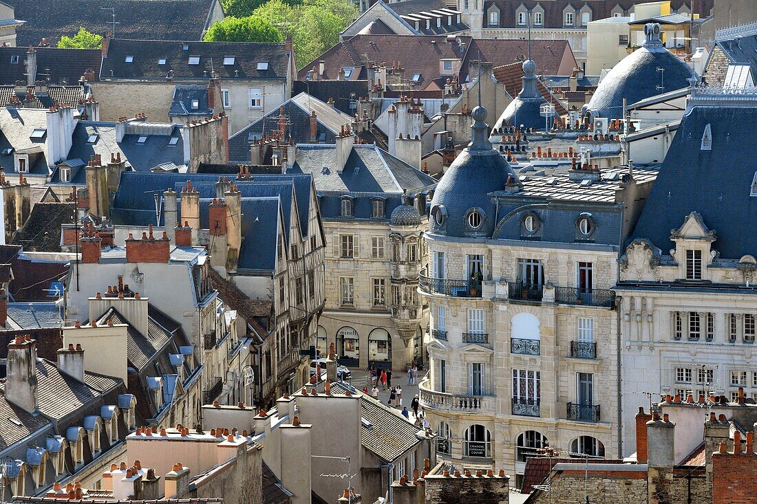 Frankreich, Cote d'Or, Dijon, von der UNESCO als Weltkulturerbe anerkanntes Gebiet, Blick vom Turm Philippe le Bon (Philipp der Gute) des Palastes der Herzöge von Burgund