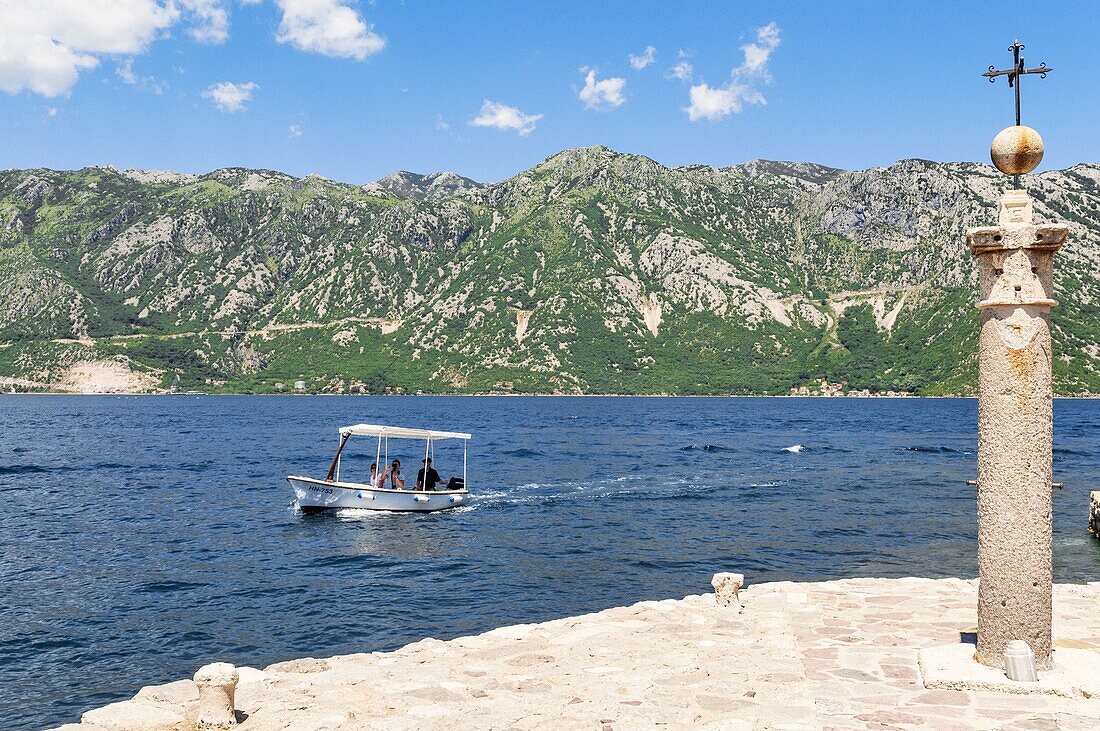 Montenegro, Kotor bay, Perast, island of Saint Georges Monastery