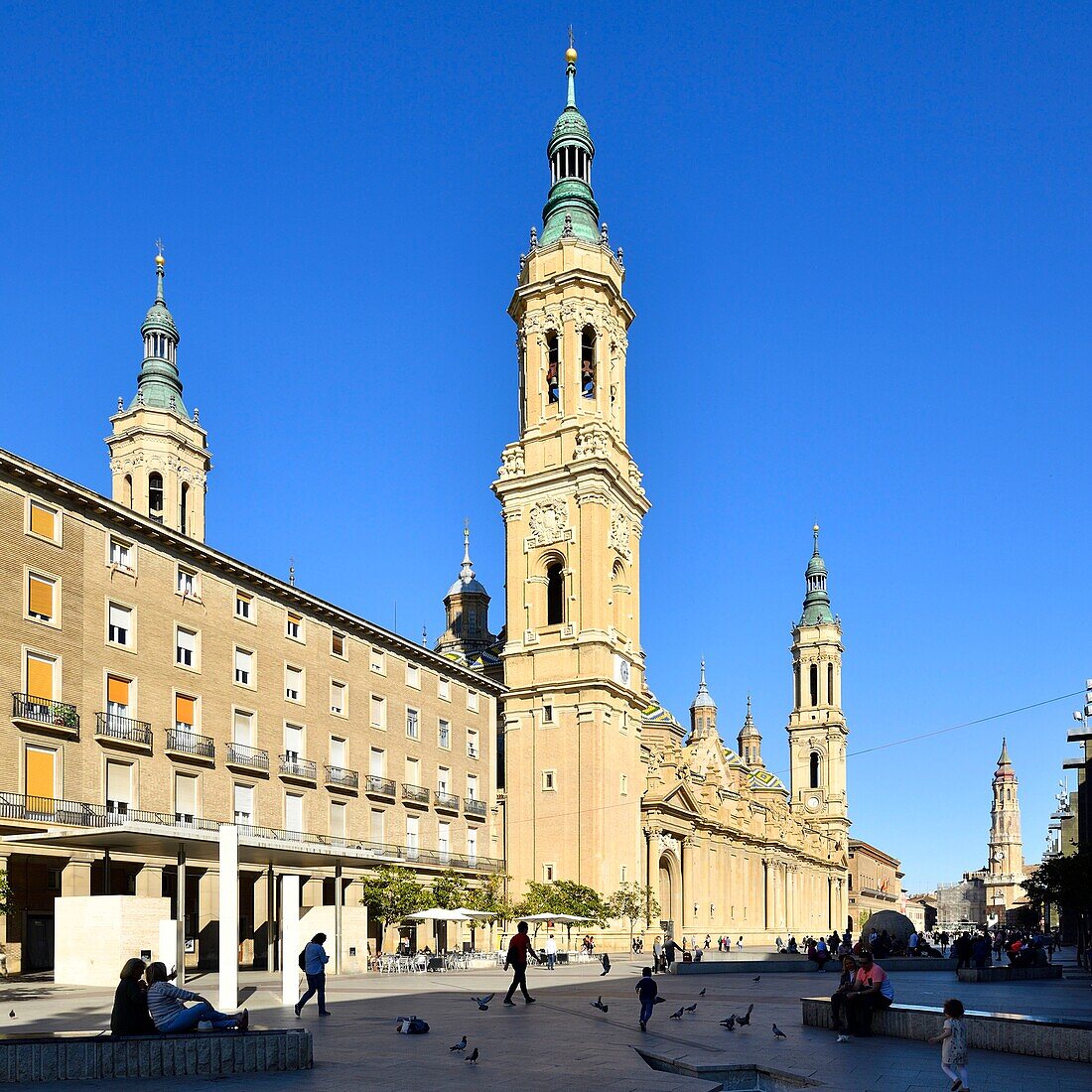 Spanien, Region Aragonien, Provinz Zaragoza, Zaragoza, Plaza del Pilar, Basilika del Pilar (Unsere Liebe Frau von Pilar)