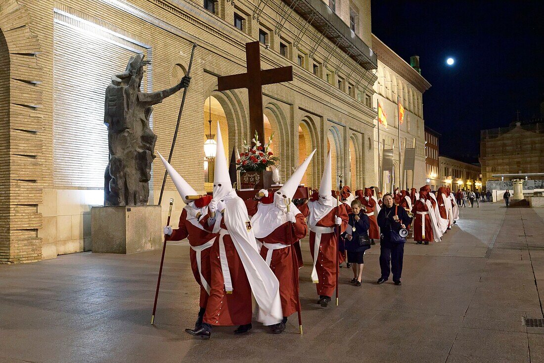 Spain, Aragon Region, Zaragoza Province, Zaragoza, Semana Santa (Holy Week) celebrations