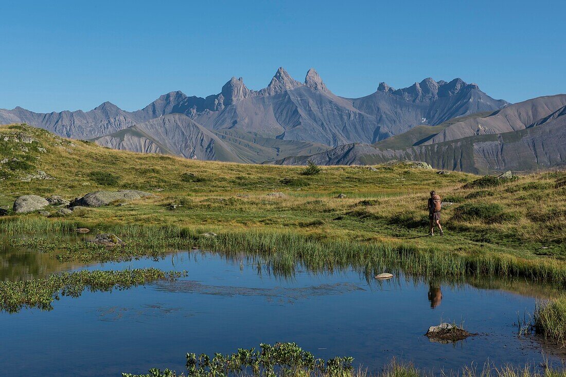 Frankreich, Savoie, Saint Jean de Maurienne, unweit des Kreuzes des Eisernen Kreuzes, der Nadeln von Arves und des Guichard-Sees