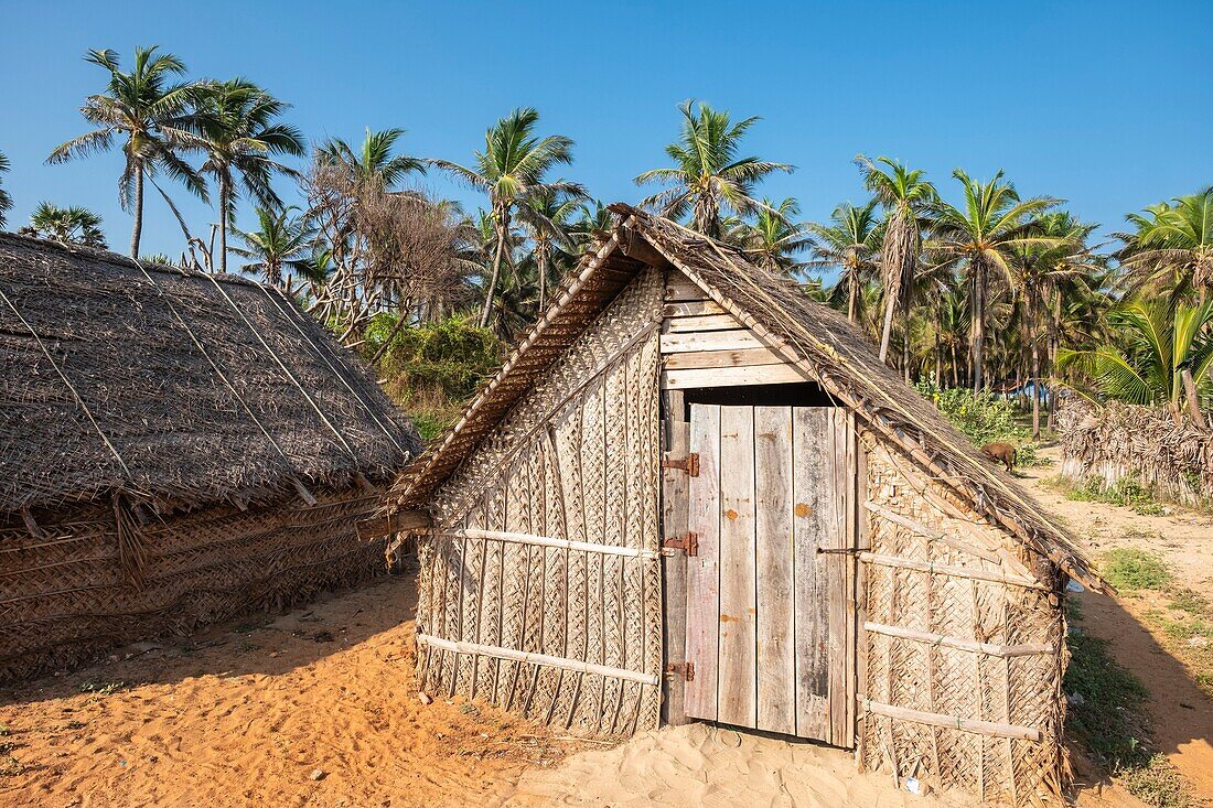 Sri Lanka, Northern province, Mannar island, Thalvupadu village, fisherman's hut near Keeri plage
