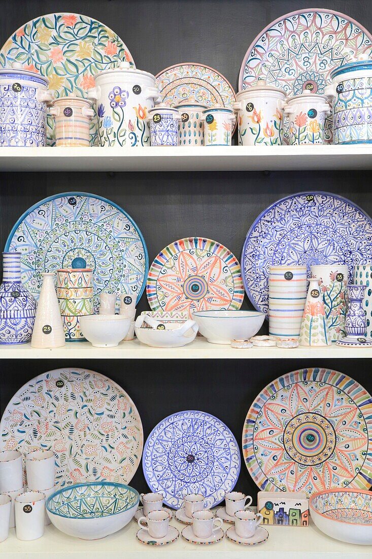 Italy, Basilicata, Matera, European Capital of Culture 2019, Daciarte ceramics shop realized by the artist Dacia Capriotti