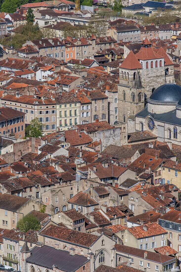 Frankreich, Lot, Bas Quercy, Cahors, Gesamtansicht der Stadt, Lot-Tal, Quercy