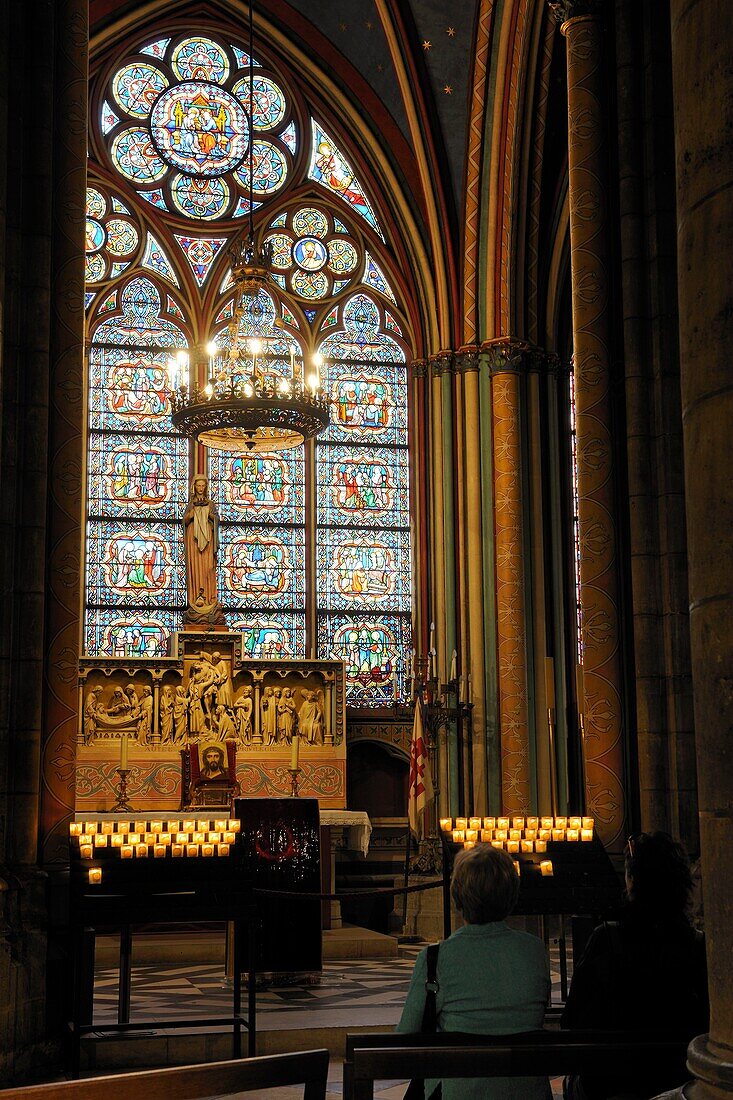 Frankreich, Paris, UNESCO-Welterbegebiet, Île de la Cite, Kathedrale Notre-Dame de Paris, Wandelgangskapelle