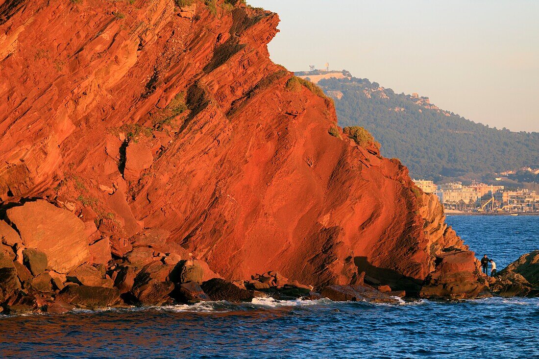 France, Var, Sanary sur Mer, tip of Bau Rouge, Sanary Bay