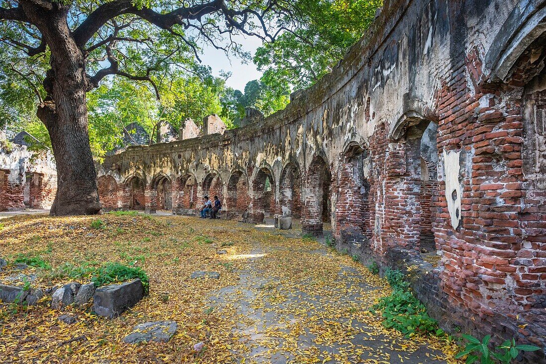 Sri Lanka, Northern province, Jaffna, Old park, ruins of Old Kachchery or district Secretariat built by the British