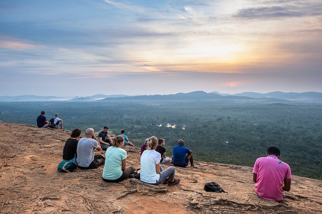 Sri Lanka, Central province, Sigiriya, sunrise from Pidurangala rock