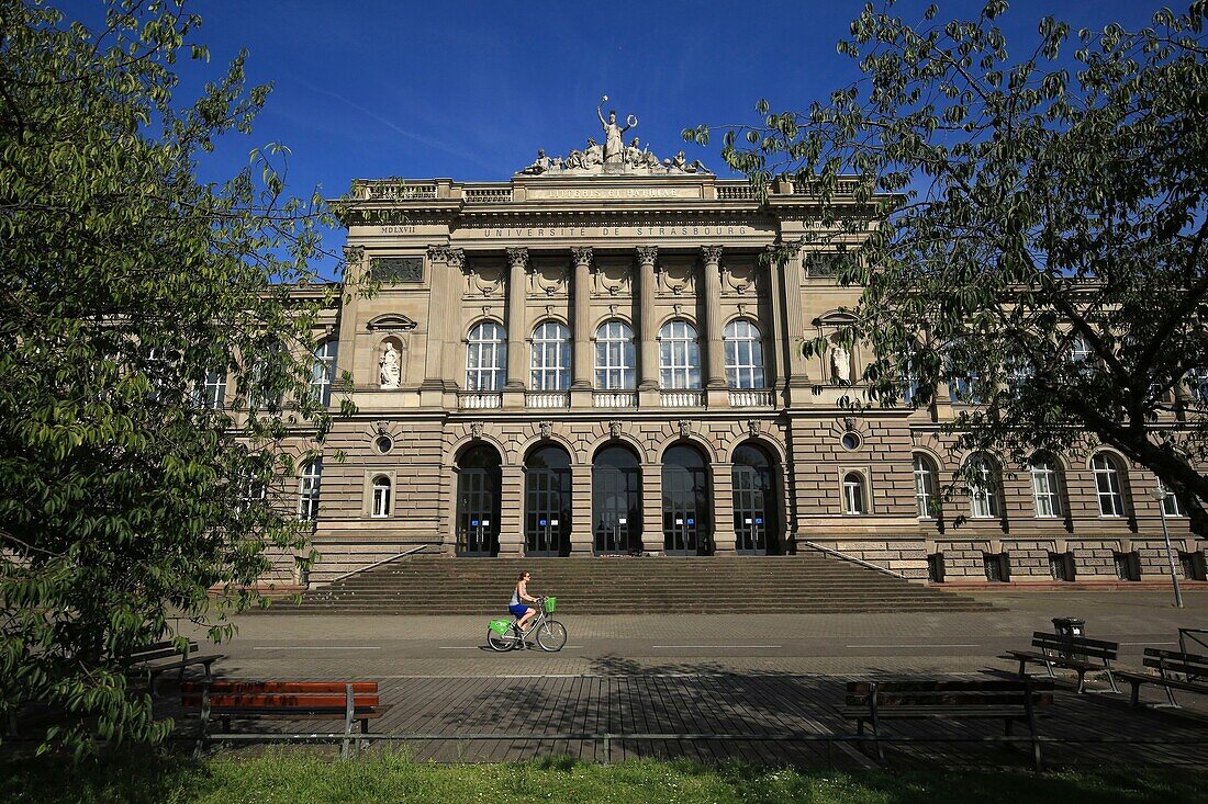 Frankreich, Bas Rhin, Straßburg, Stadtteil Neustadt aus der deutschen Zeit, von der UNESCO zum Weltkulturerbe erklärt, Universitätspalast 9, Universitätsplatz