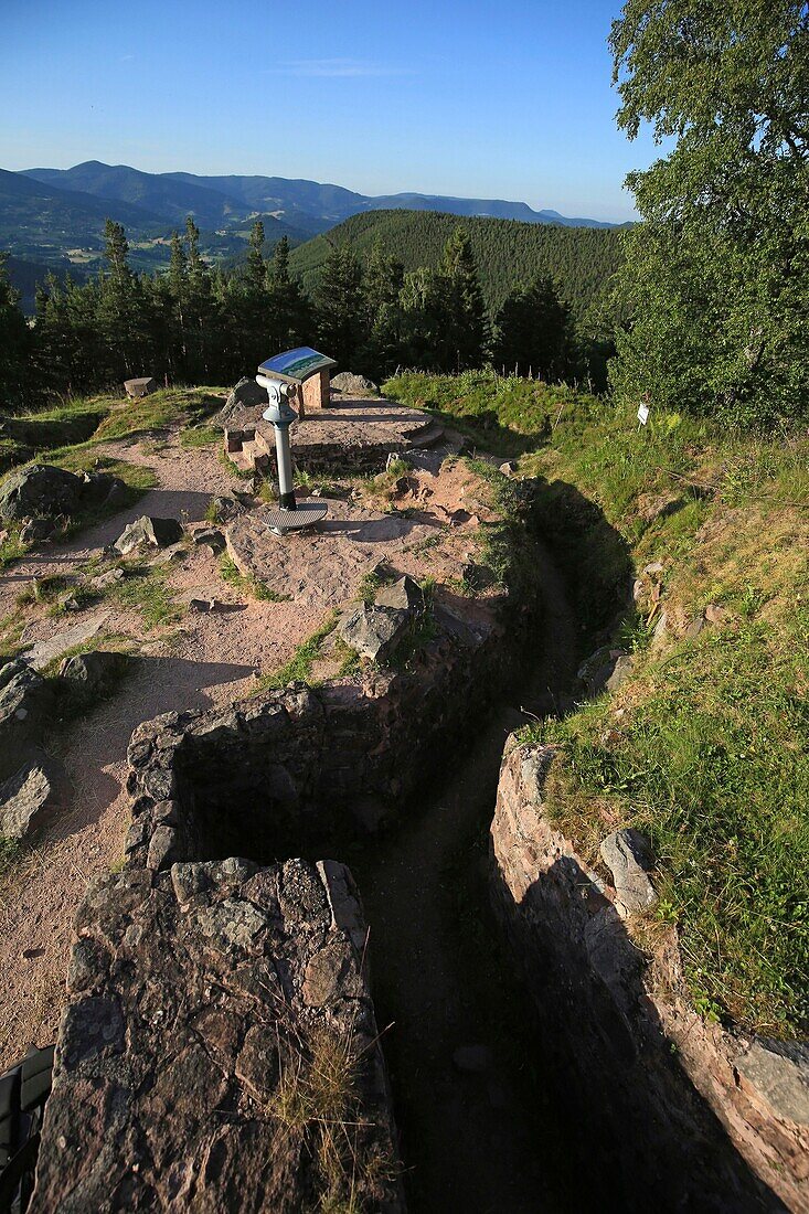 France, Haut Rhin, Vosges Massif, Collet du Linge, entrance to the Linge Memorial Museum, war of 1914 1918, fierce fighting between the valleys of Orbey and Munster