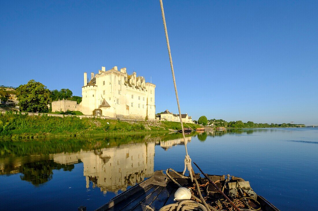 France, Maine et Loire, Loire Valley listed as World Heritage by UNESCO, Montsoreau, castle dated 15 th century along the Loire river