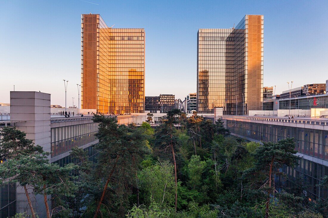 France, Paris, National Library of France Francois Mitterrand by the architect Dominique Perrault