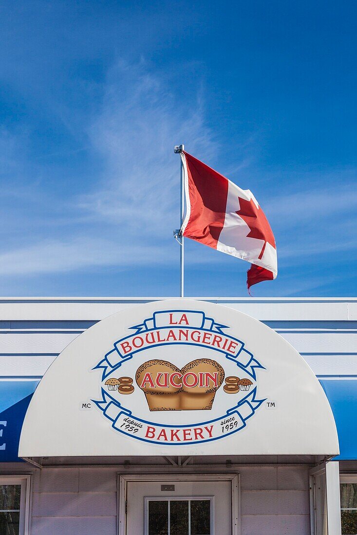 Kanada, Neuschottland, Cabot Trail, Cheticamp, La Boulangerie Aucoin, Akadische Bäckerei, Schild