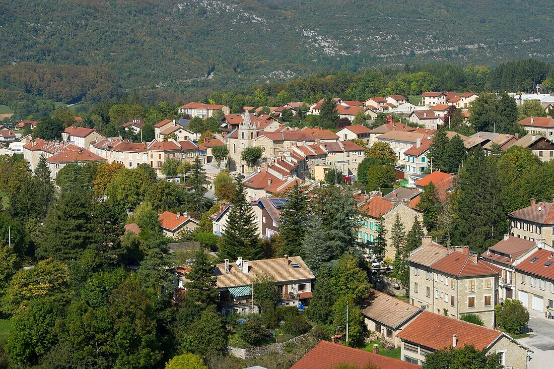 France, Isere, Regional Natural Park of Vercors, La Chapelle en Vercors, general view of the village