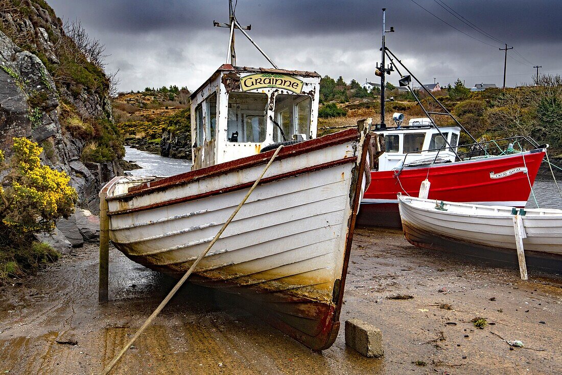 Ireland, County Donegal, Bunbeg harbour