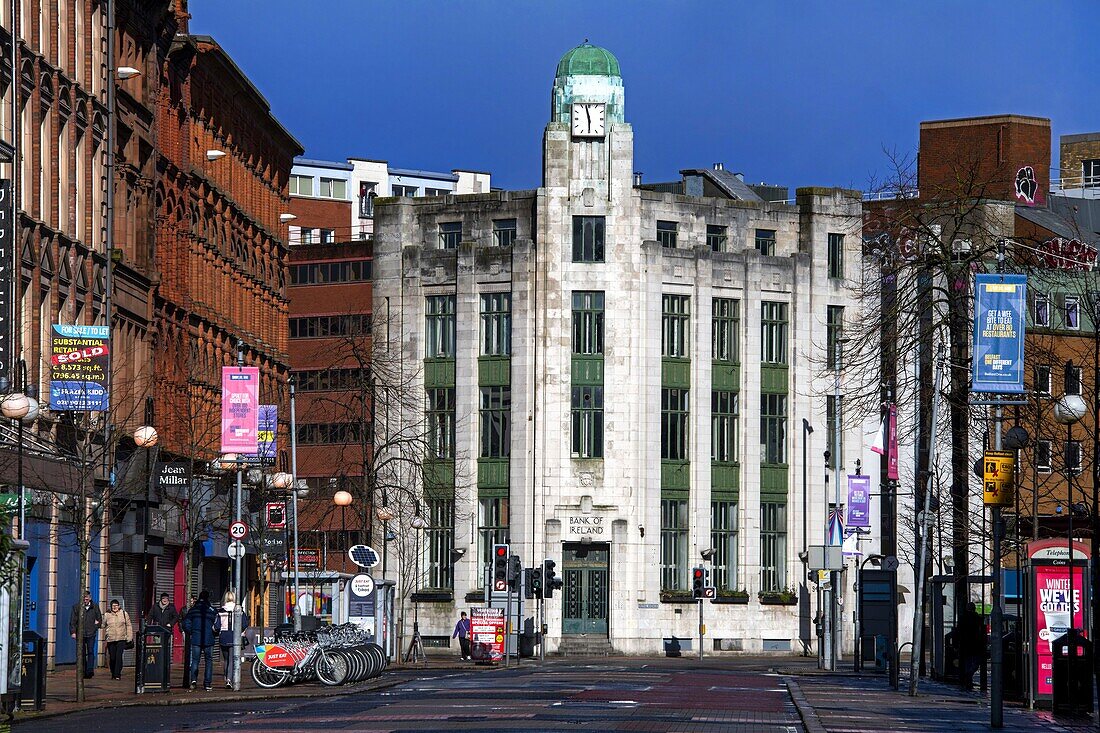 Vereinigtes Königreich, Nordirland, Art-Deco-Gebäude der ehemaligen Bank of Ireland