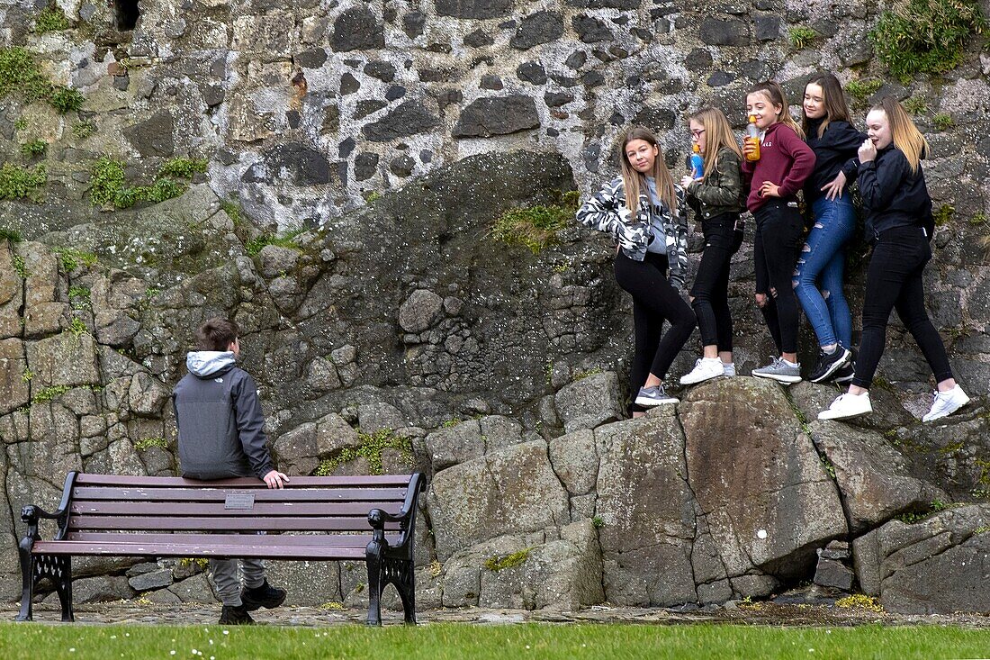 Vereinigtes Königreich, Nordirland, Ulster, Grafschaft Antrim, Carrickfergus Hafen und Burg