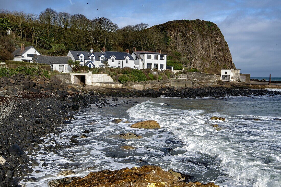 United Kingdom, Northern Ireland, Ulster, county Antrim, Portbraddan harbour