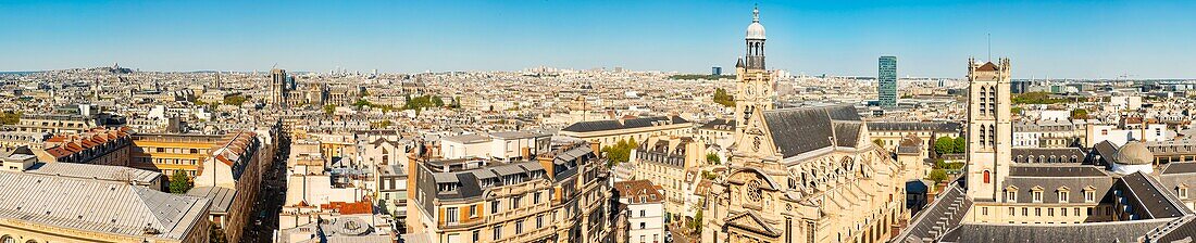 France, Paris, Sainte Genevieve mountain district, Saint Etienne du Mont church and Henri IV high school