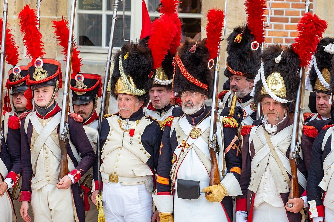 France, Seine et Marne, castle of Fontainebleau, historical reconstruction of the stay of Napoleon 1st and Josephine in 1809