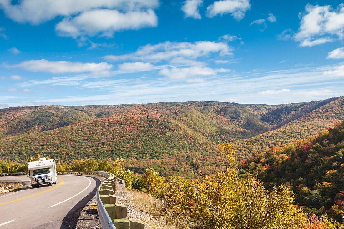 Canada, Nova Scotia, Cabot Trail, Cape Breton Highlands National Park, Highway 6, autumn