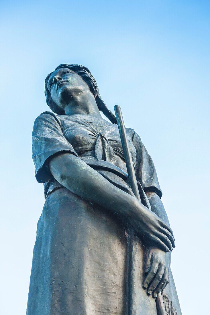 Canada, Nova Scotia, Annapolis Valley, Grand Pre, Grand Pre National Historic Site, site of the deportation of Canada's early French-Acadians by the English, statue of Evangeline